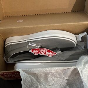 Vans Charcoal Canvas Shoes with White Soles